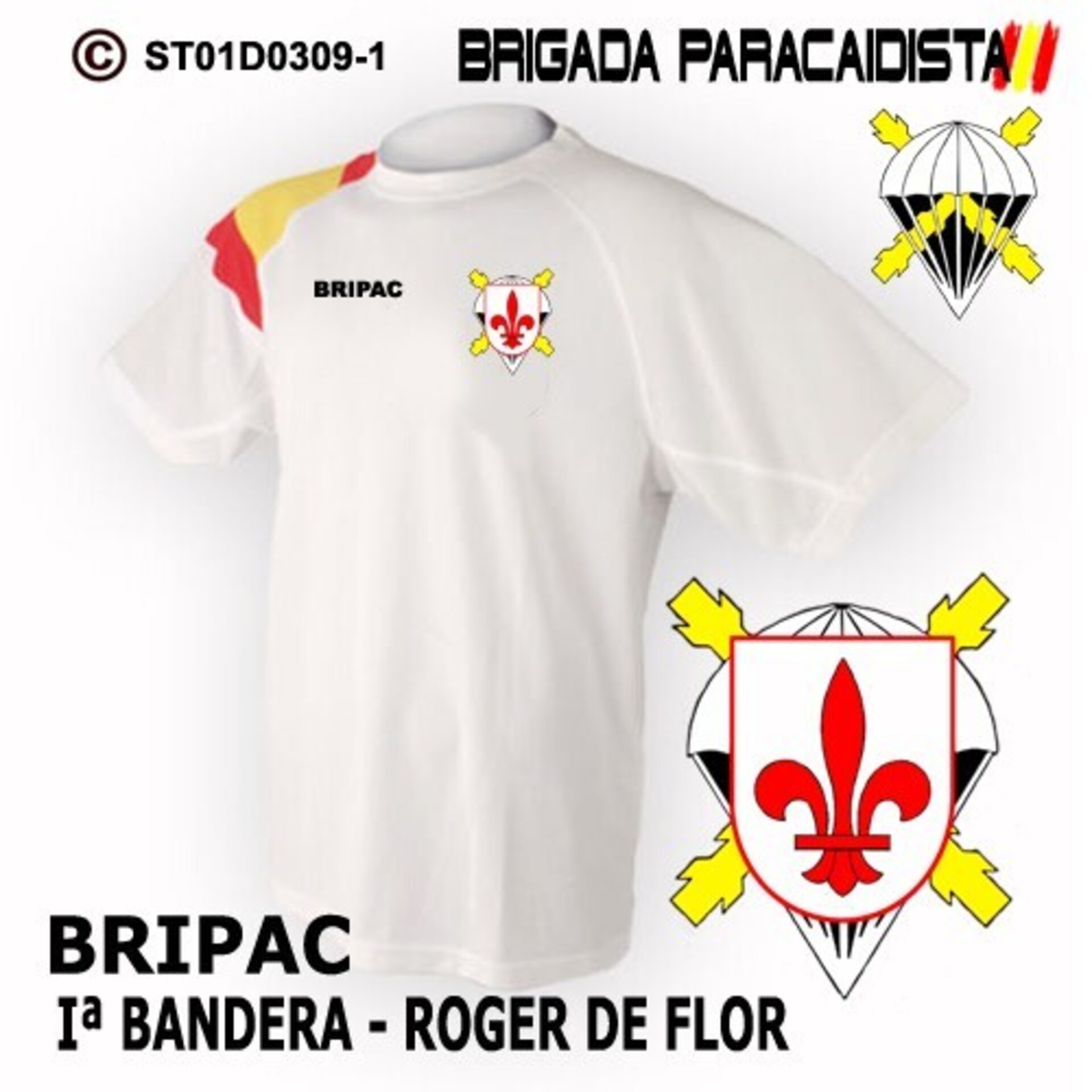 Camiseta escudo 1º Bandera Roger de Flor - Bandera de España - 2