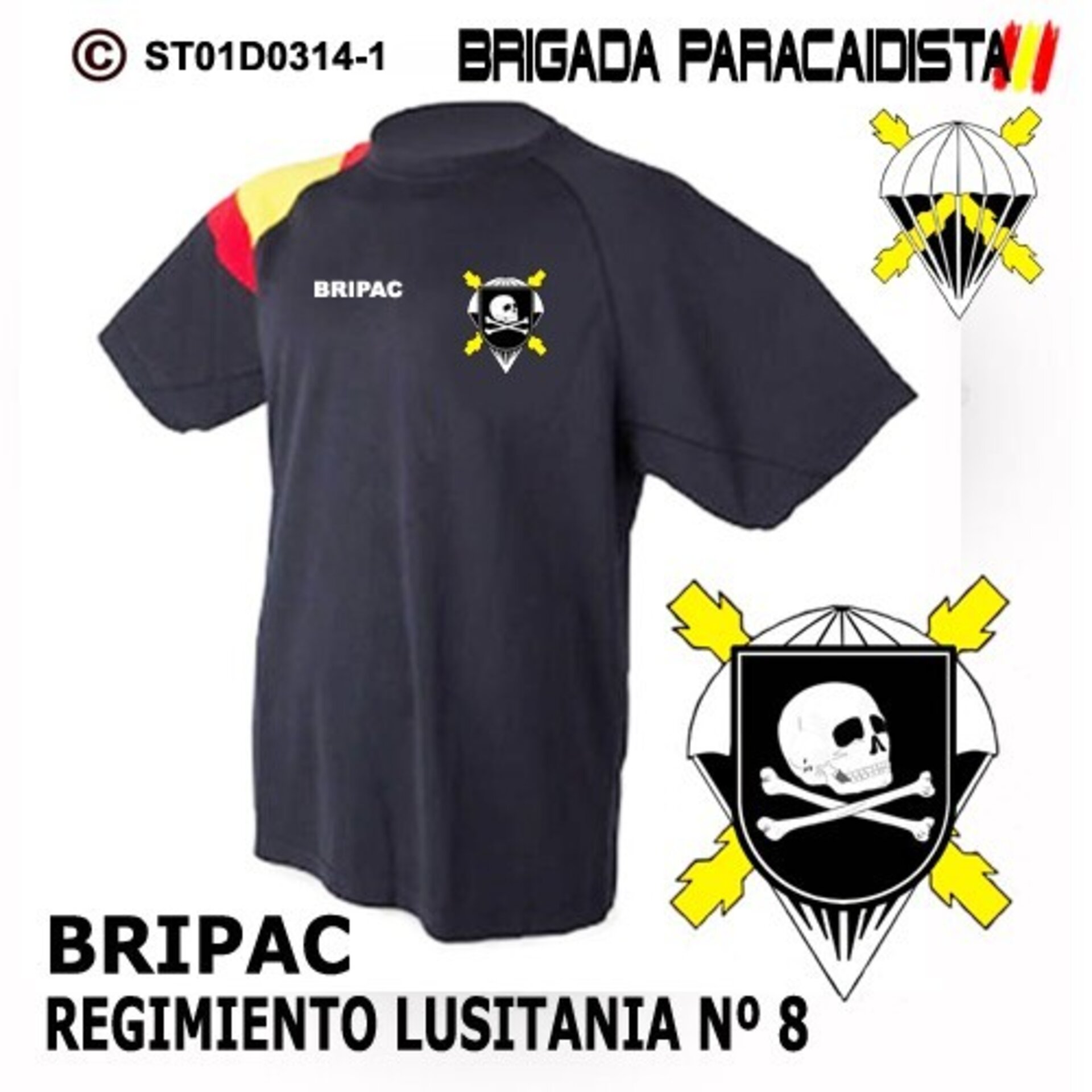 Camiseta escudo Regimiento Lusitania Nº8  - Bandera de España - 1