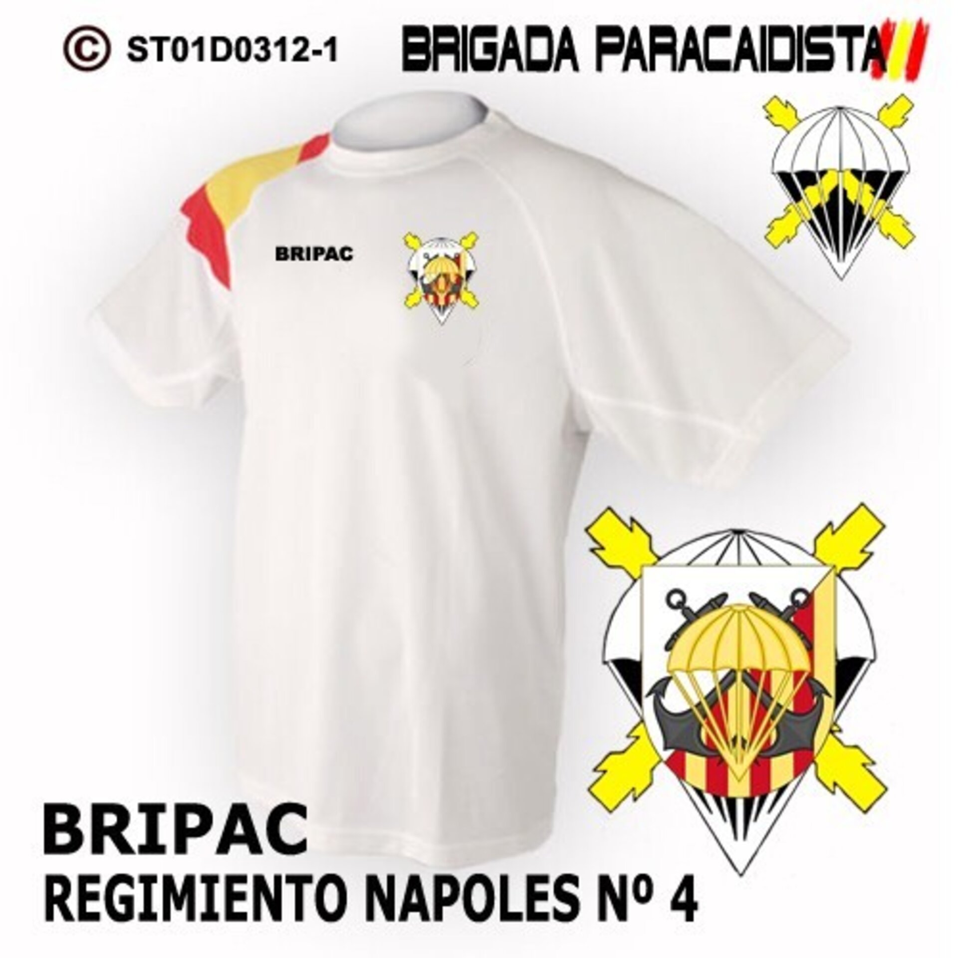 Camiseta escudo Regimiento Napones Nº4  - Bandera de España - 2