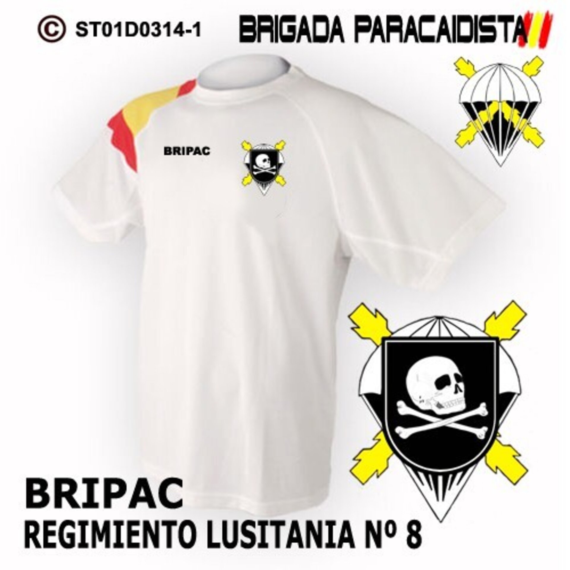 Camiseta escudo Regimiento Lusitania Nº8  - Bandera de España - 2