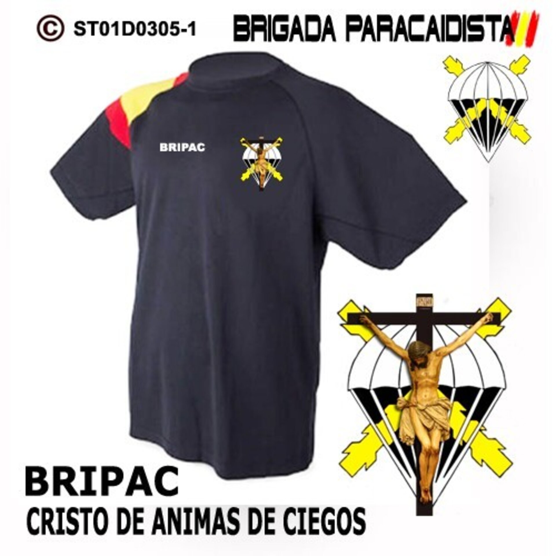 Camiseta escudo Cristo de Animas de Ciegos - Bandera de España - 1