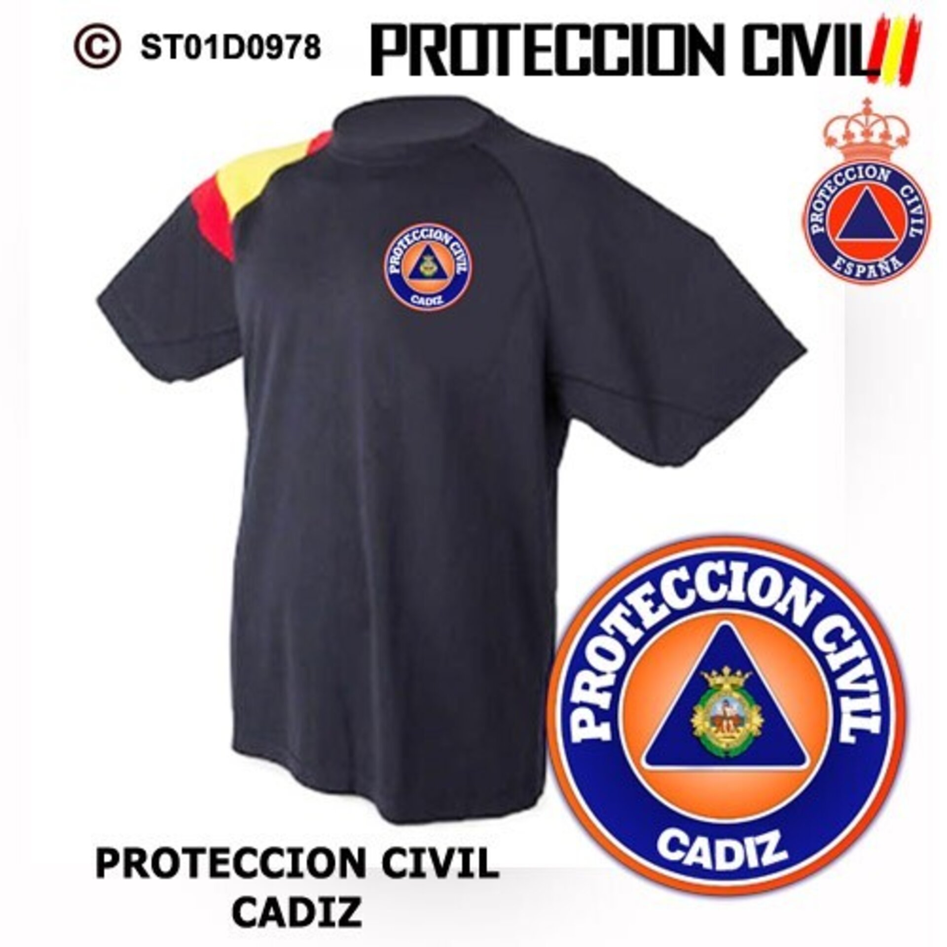 Camiseta técnica Protección Civil Cadiz - 1