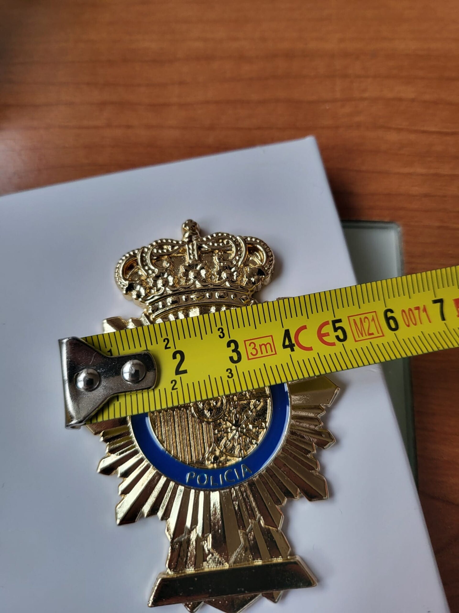 Placa metálica Policía Nacional para cartera - 3