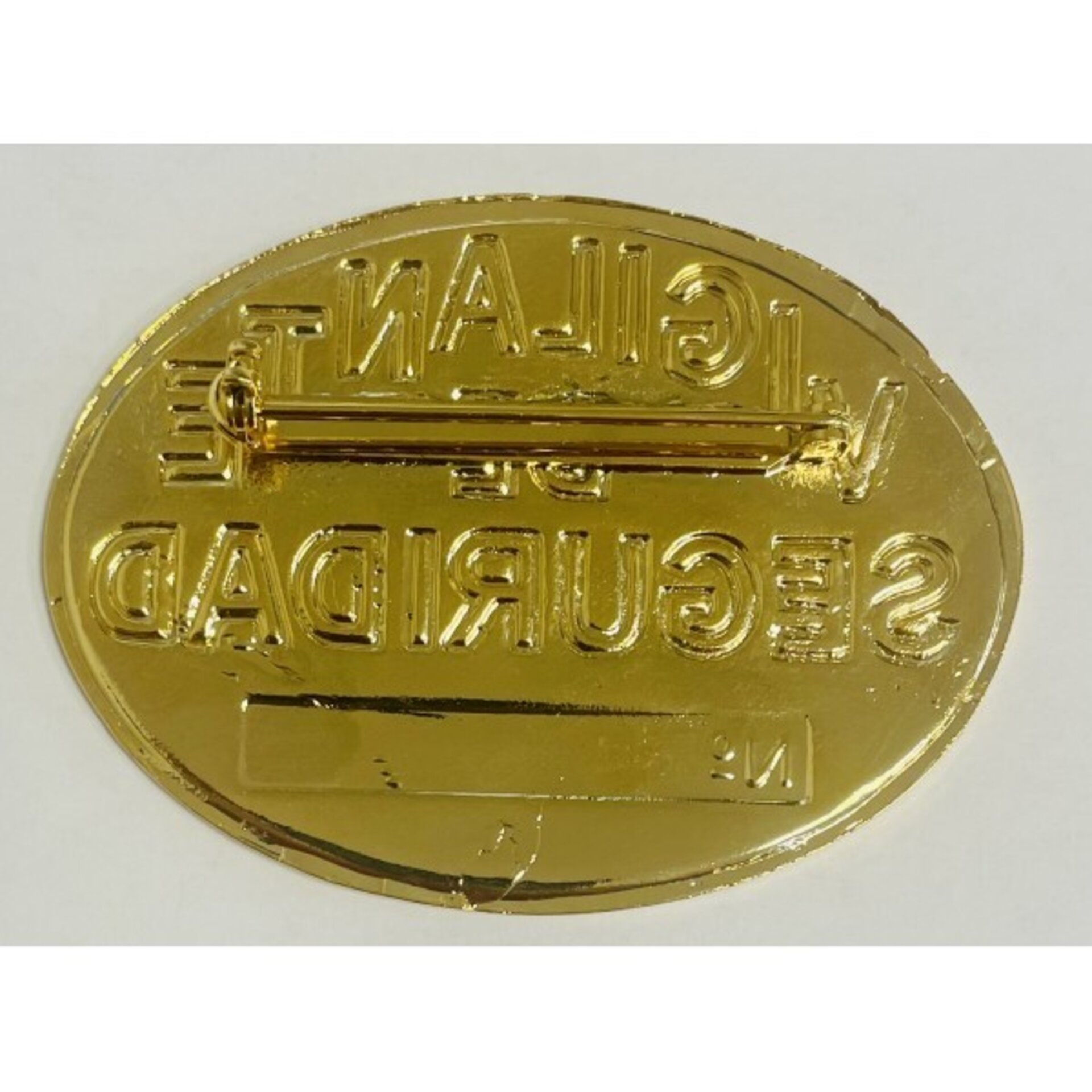 Placa Vigilante de Seguridad con imperdible - 2