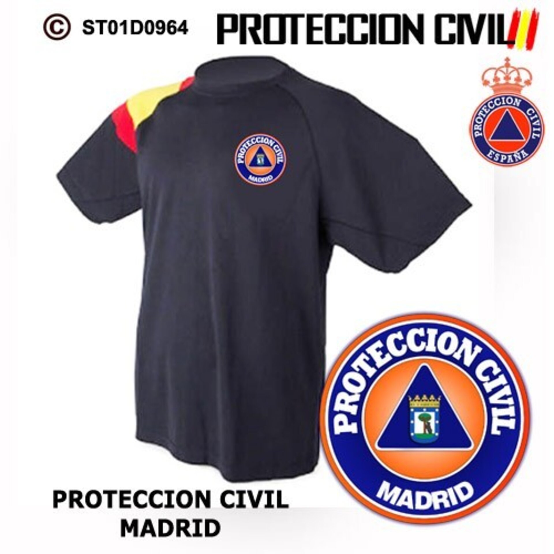 Camiseta técnica Protección Civil - Madrid - 1