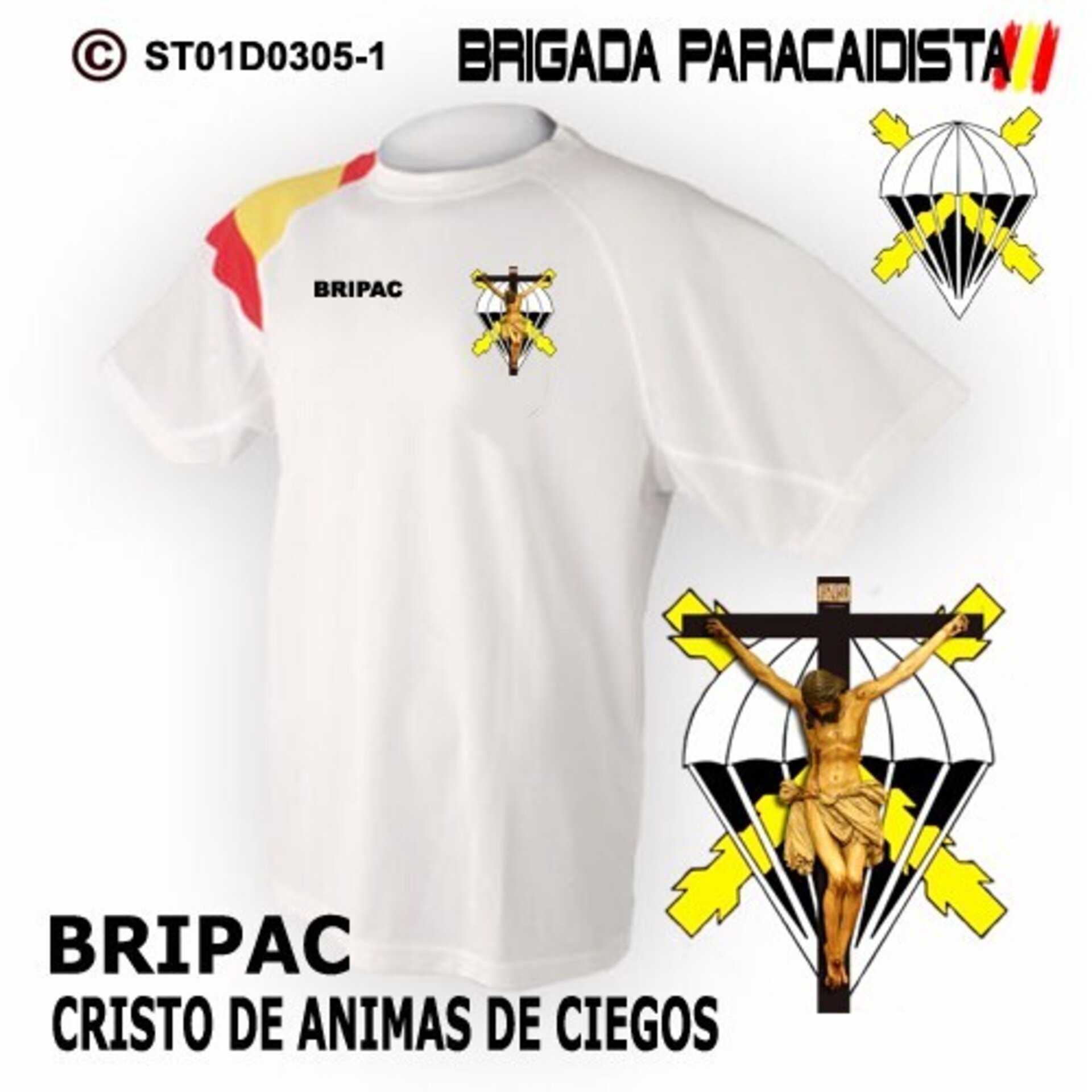 Camiseta escudo Cristo de Animas de Ciegos - Bandera de España - 2