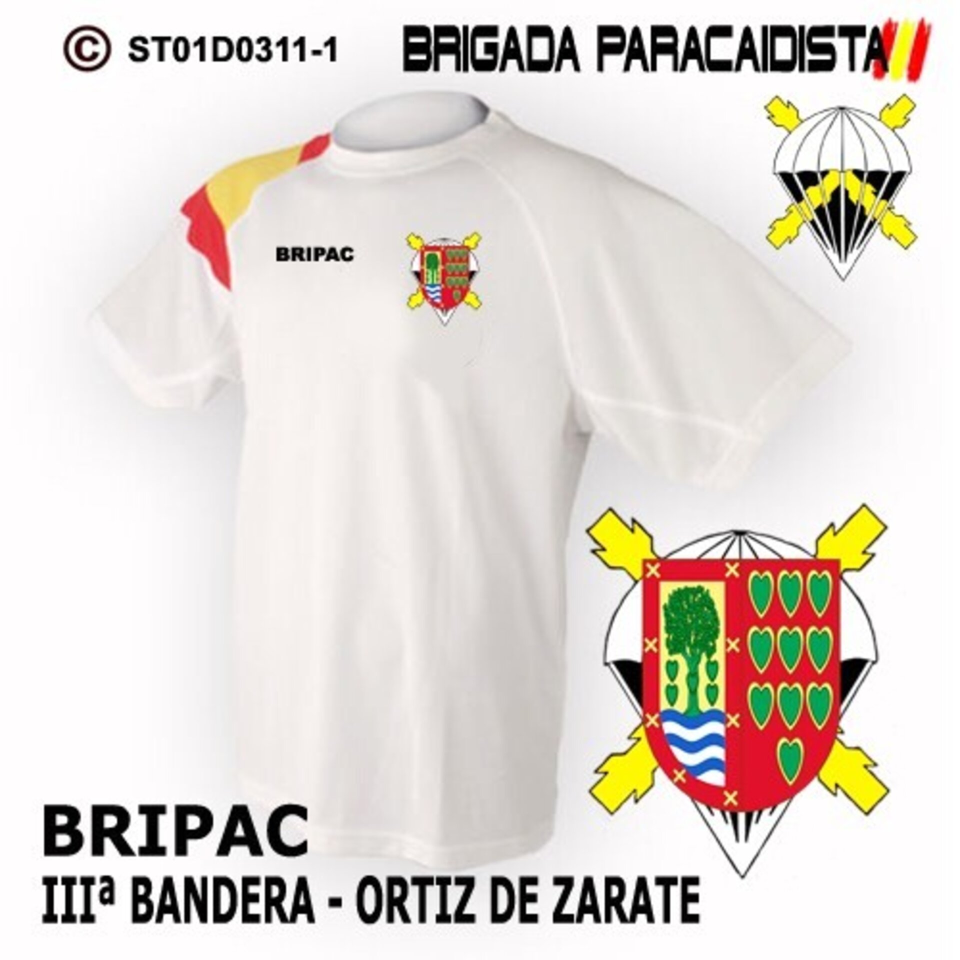 Camiseta escudo IIIª Bandera Ortiz de Zarate  - Bandera de España - 2