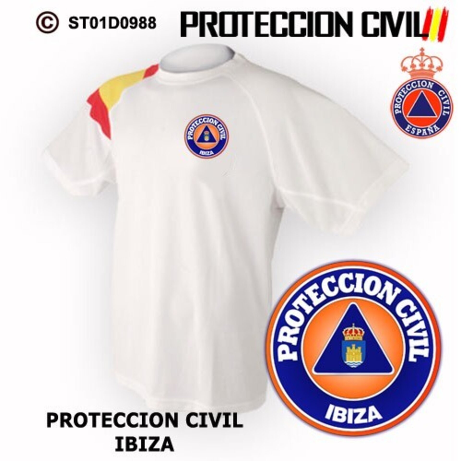 Camiseta técnica Protección Civil Ibiza - 1