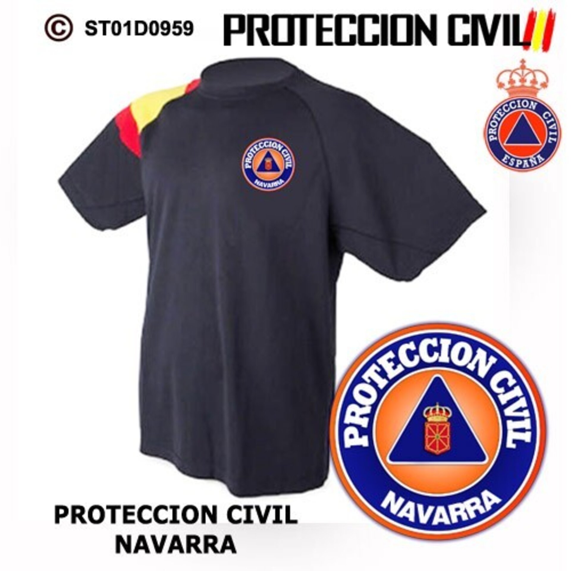 Camiseta técnica Protección Civil - Navarra - 1