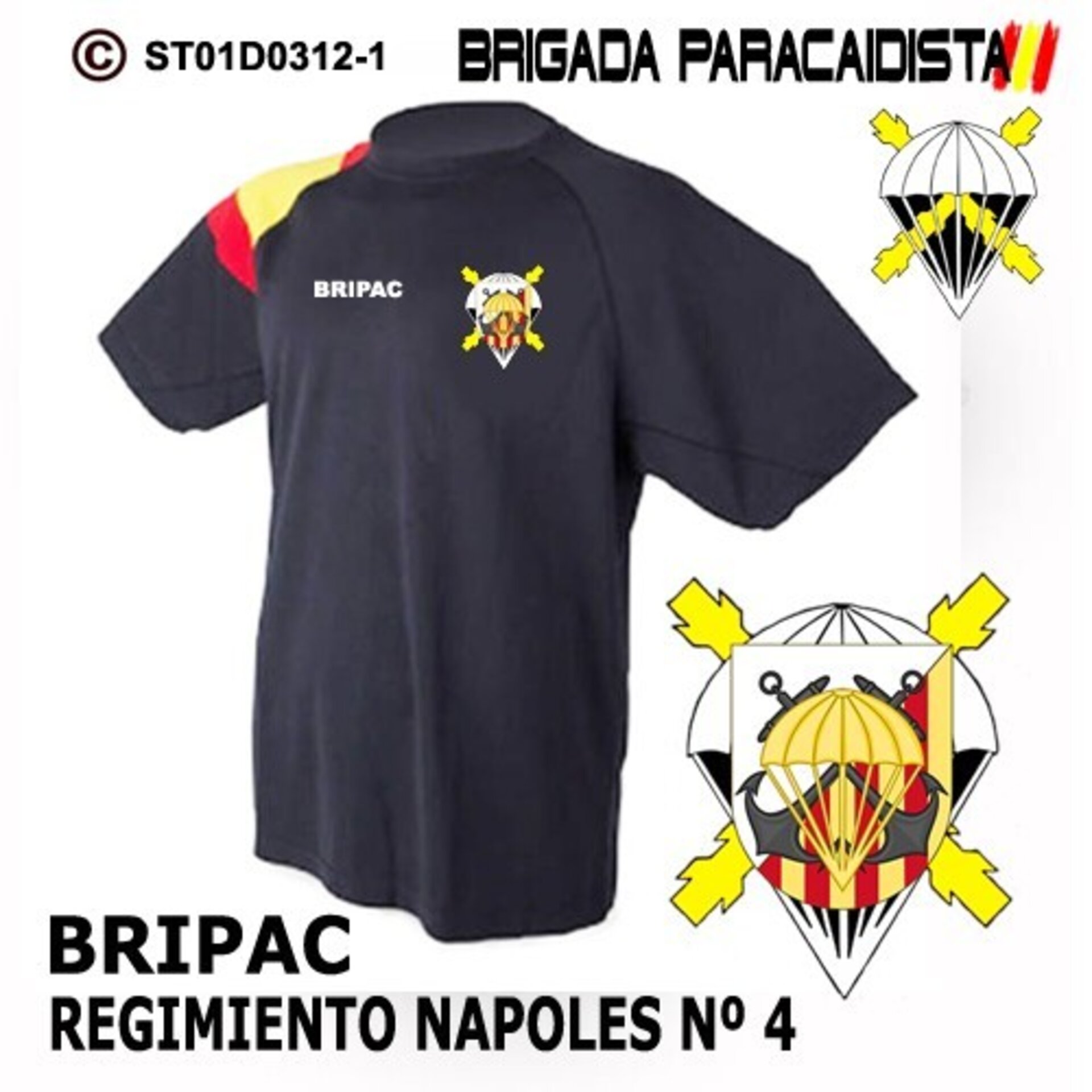 Camiseta escudo Regimiento Napones Nº4  - Bandera de España - 1