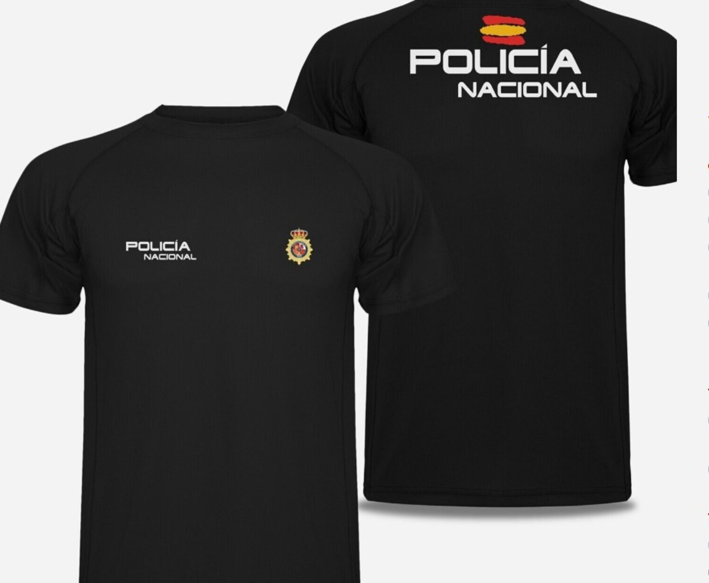 Camiseta Policía Nacional con trasera - 1